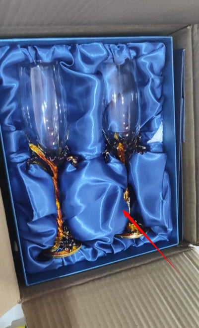 Crystal Champagne Glass Set - Elegant Flower Iris Design, 201-300ml