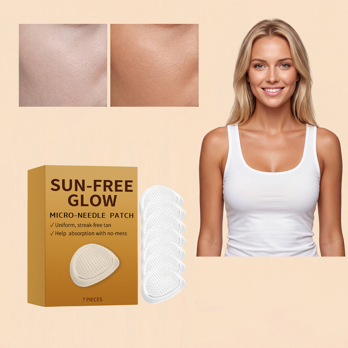 Body Tanning Microneedle Patch 7pcs