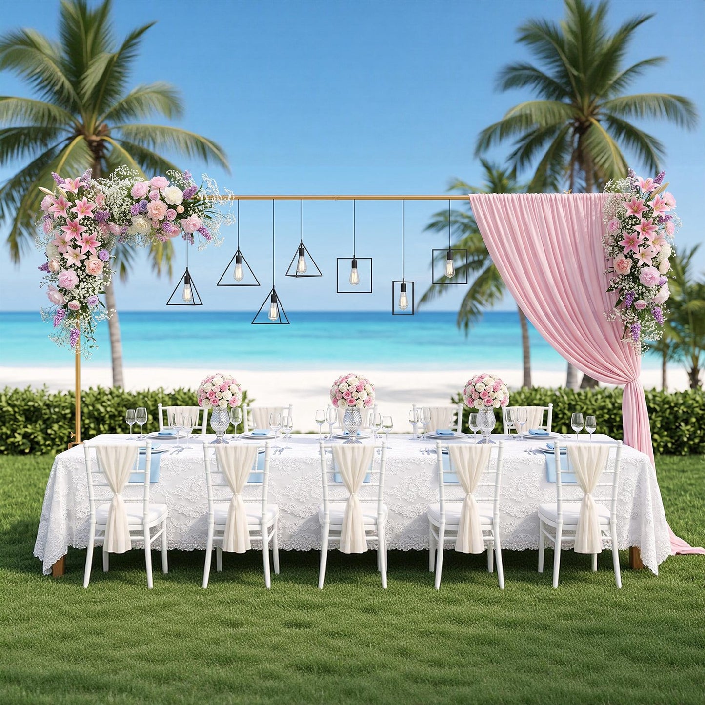 Adjustable Table Rod Stand with Clamps - Balloon Garland Decor