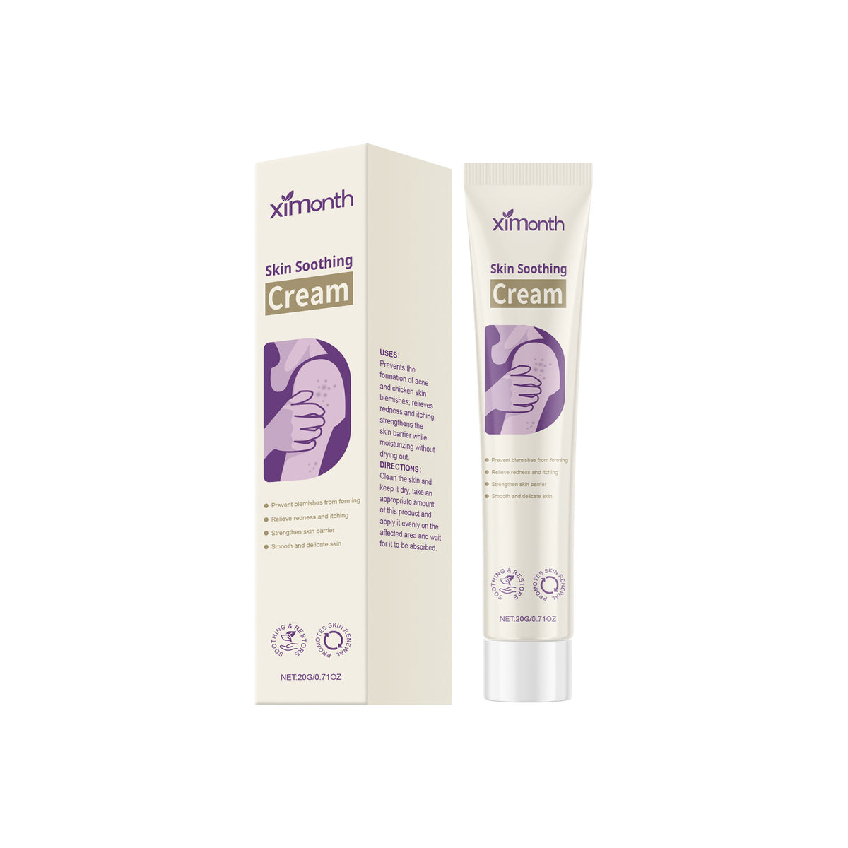 Skin Acne Herbal Smooth Rejuvenation External Use Care Cream