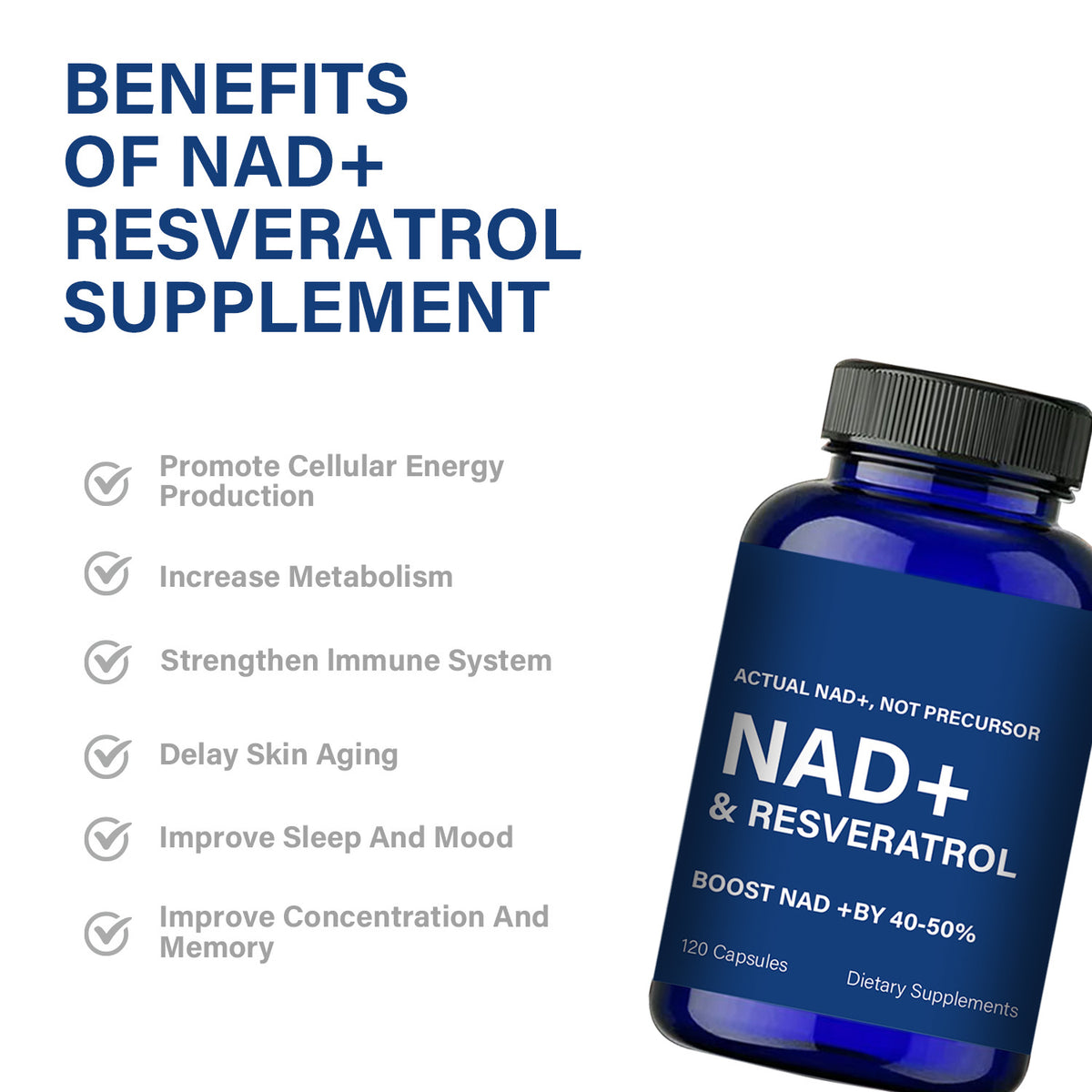 Resveratrol Sleep Supplement Capsules for Men - 60 or 120 Tablets