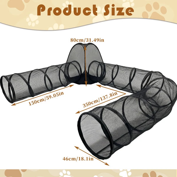 Outdoor Cat Enclosure Tent - Portable Cage-Free Playpen for Indoor & Small Outdoor Cats