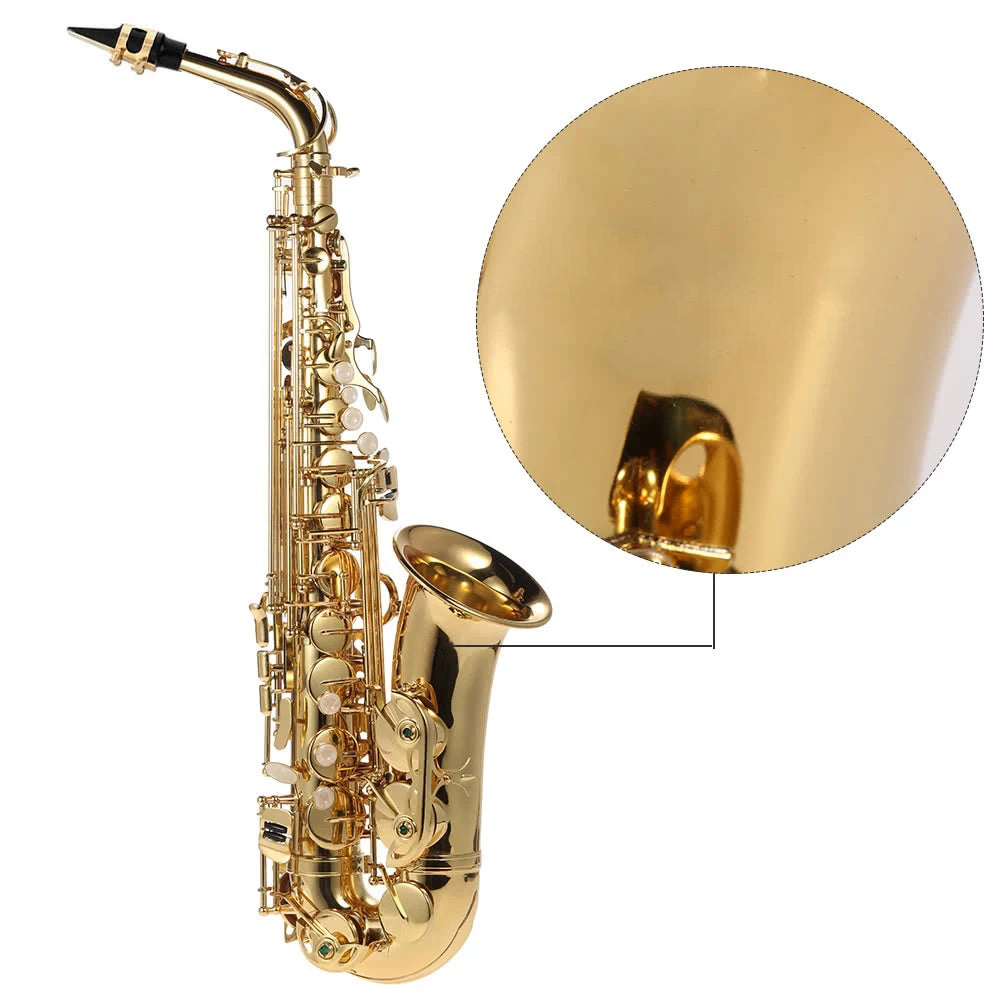 Eb Alto Saxophone Brass Lacquered Gold E Flat Sax 802 Key Type