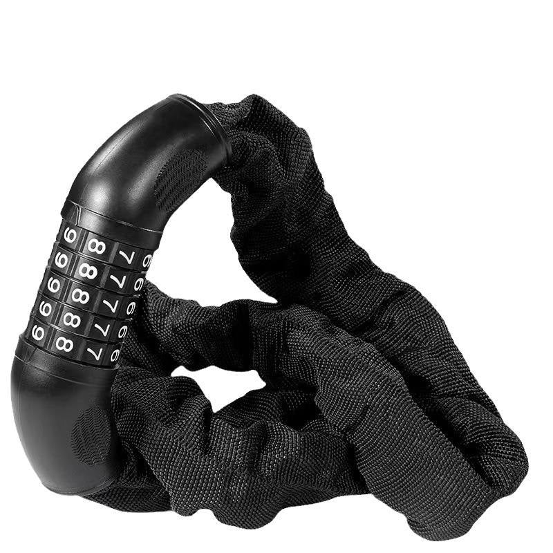 5-Digit Combination Heavy Duty Bike Chain Lock - Black