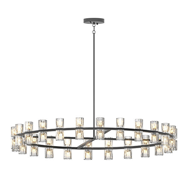 48-Inch Luxury Crystal Chandelier - Modern LED Lighting for Home Decor