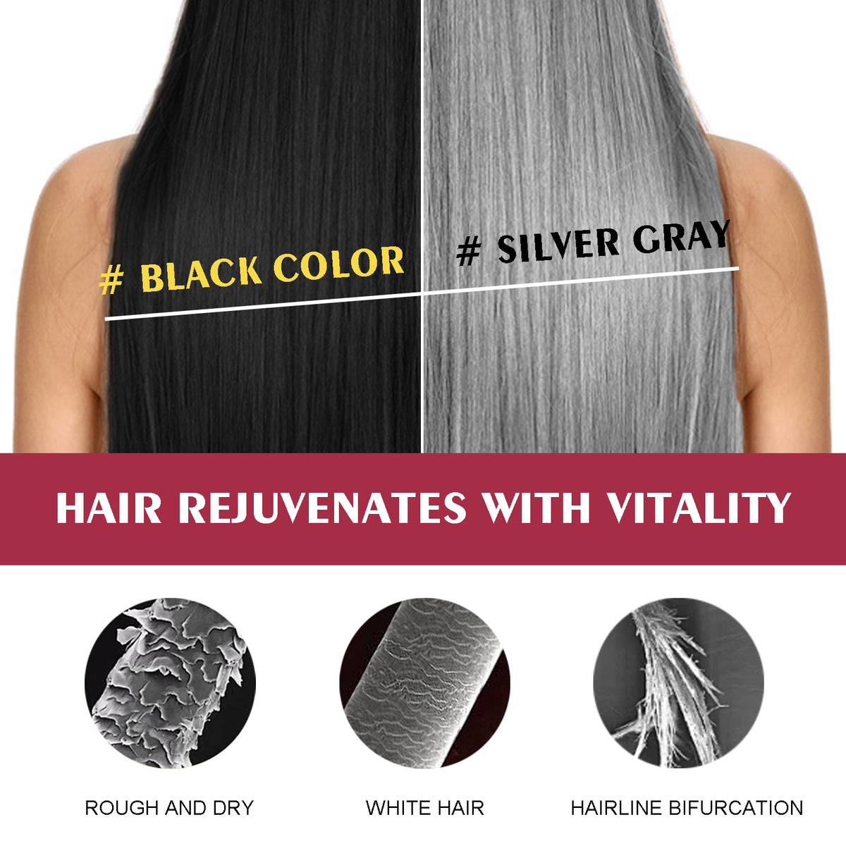 Silver Gray Hair Dye Shampoo - 100ml