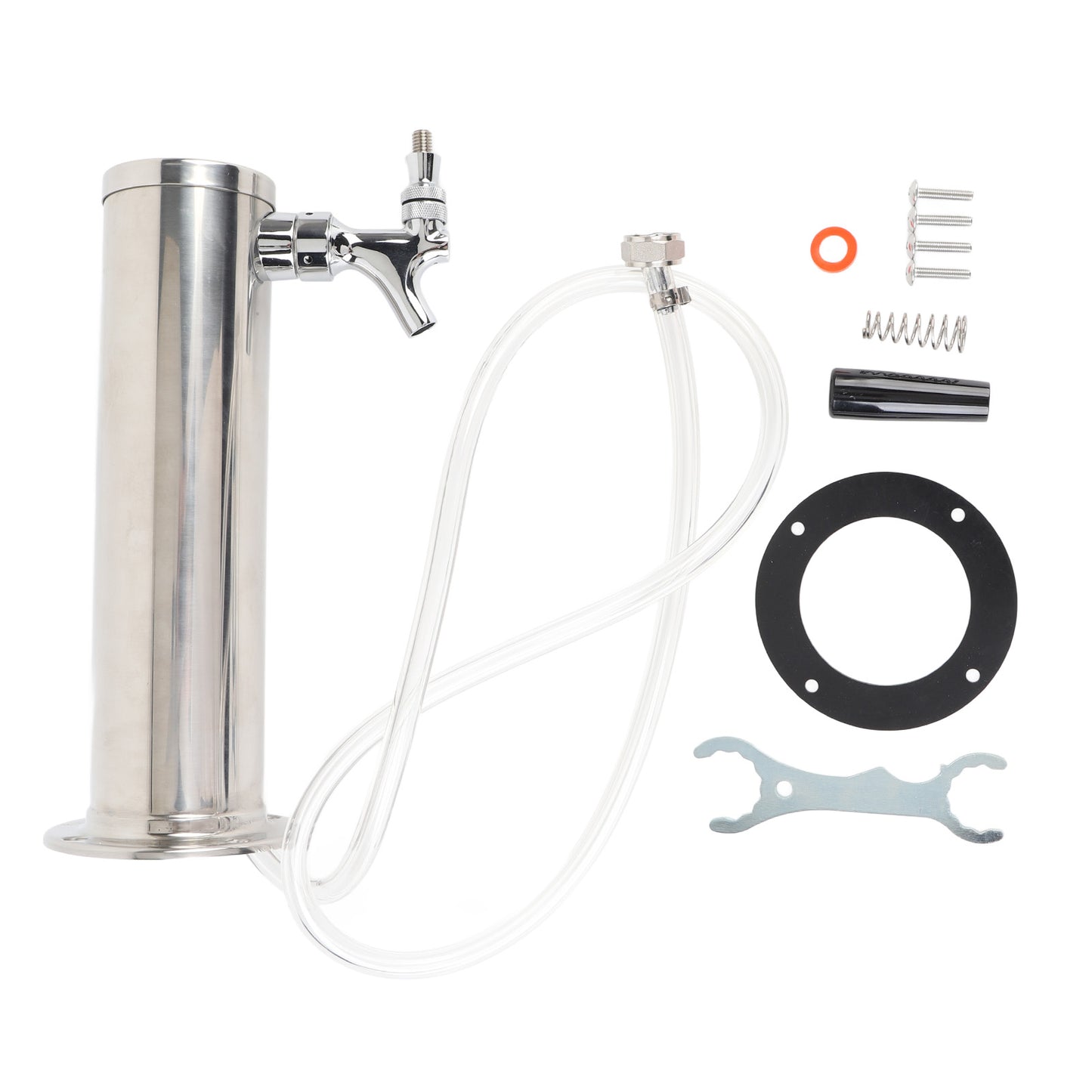 Single Tap Stainless Steel Draft Beer Tower 3 Inch Column Dispenser