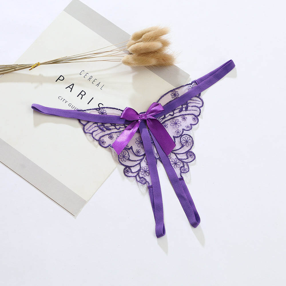 Women’s Embroidered Butterfly Panties - Comfortable Lingerie Set for Ladies
