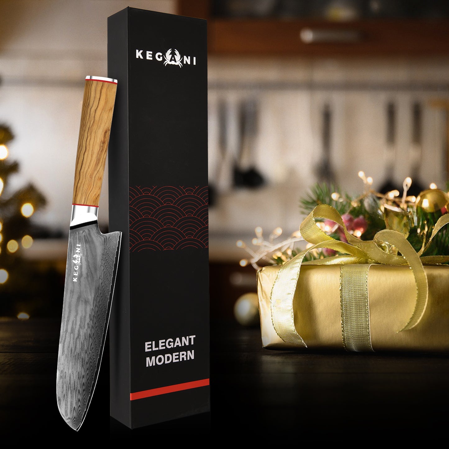 Kiritsuke Knife - 8 Inch Professional Japanese Chef Knife, Damascus Steel, Ultra-Sharp Blade