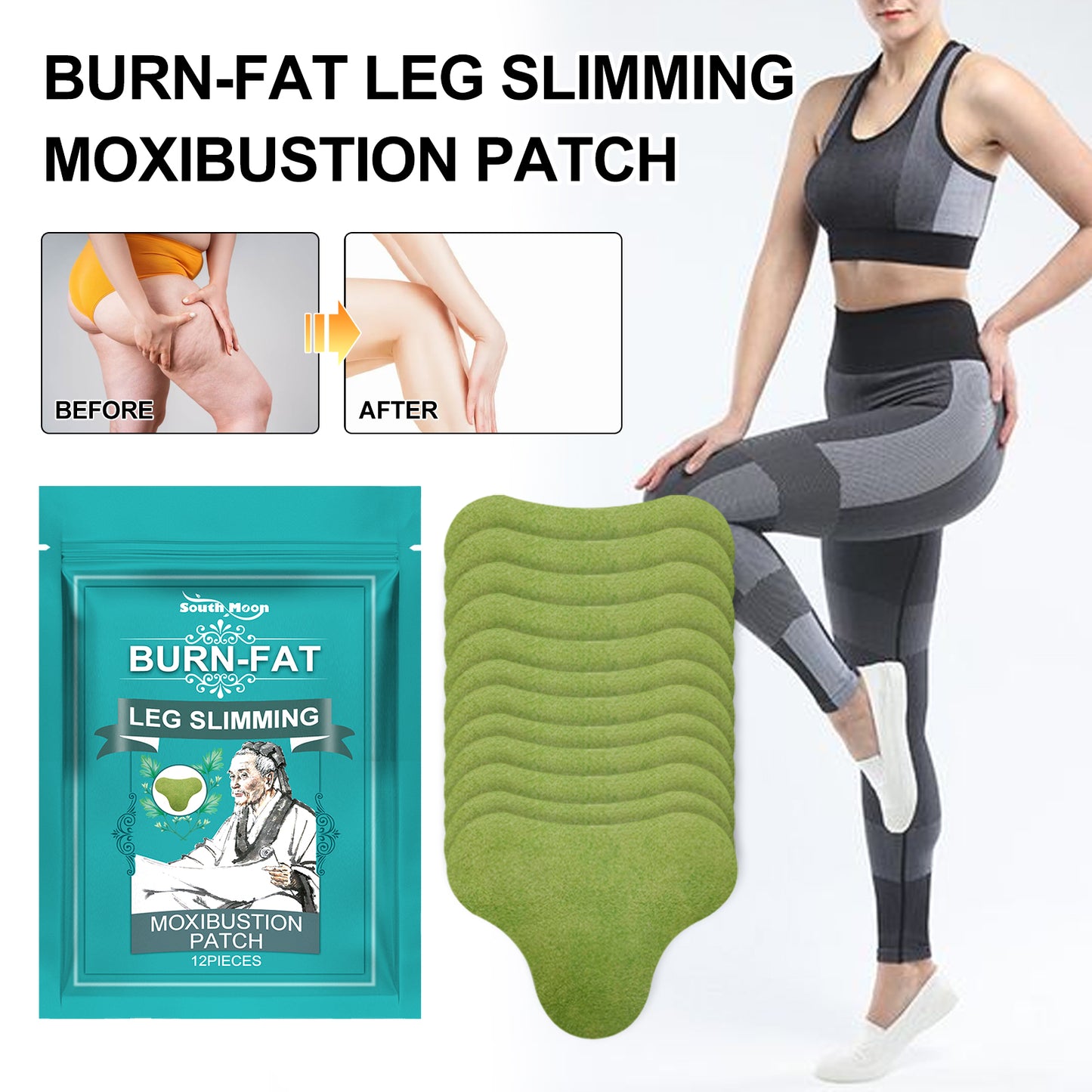 Leg Slimming & Sculpting Patches - 12 Pack Firming Skin Care Treatment