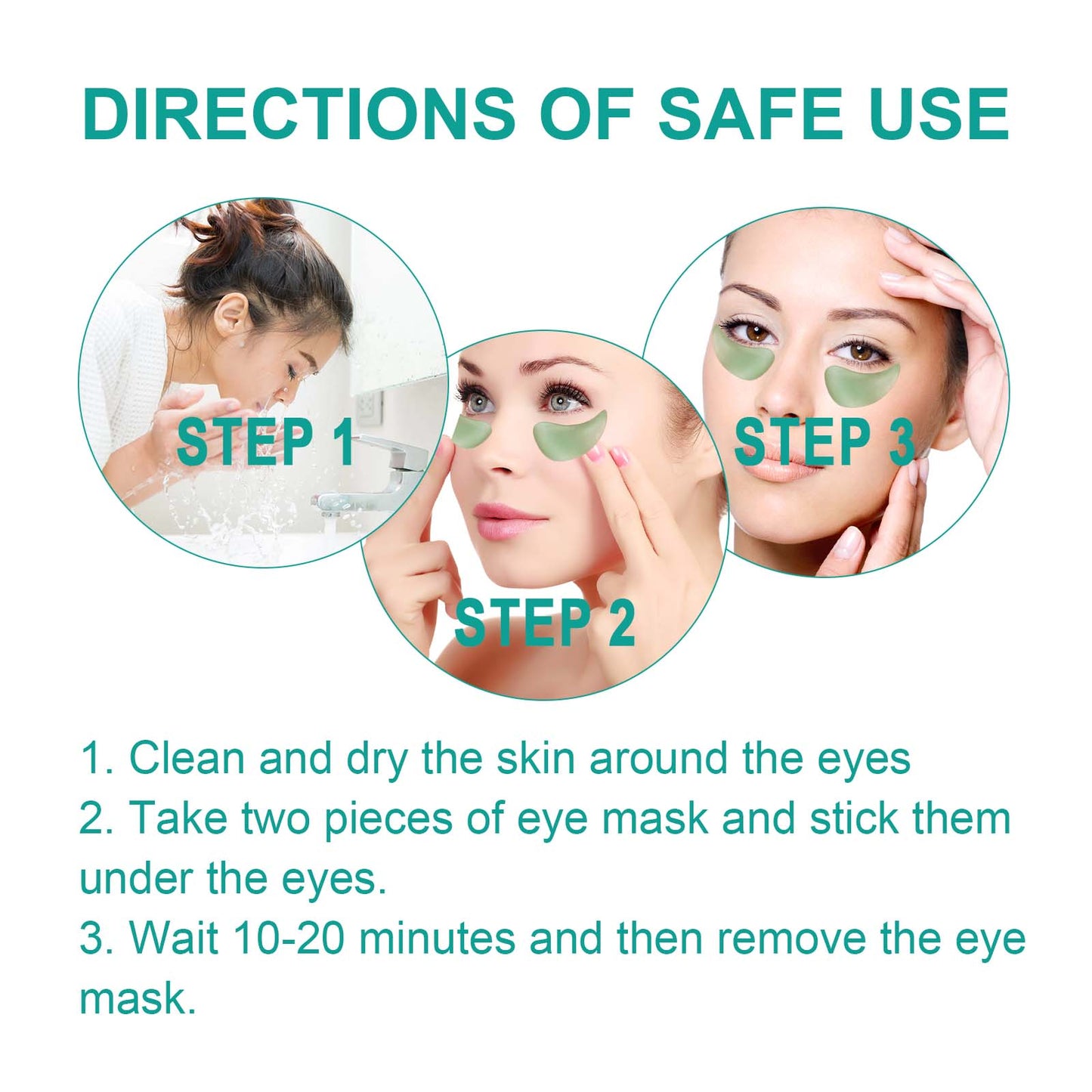 Chlorella Vera Hydrogel Eye Mask - Moisturizing & Anti-Aging Treatment