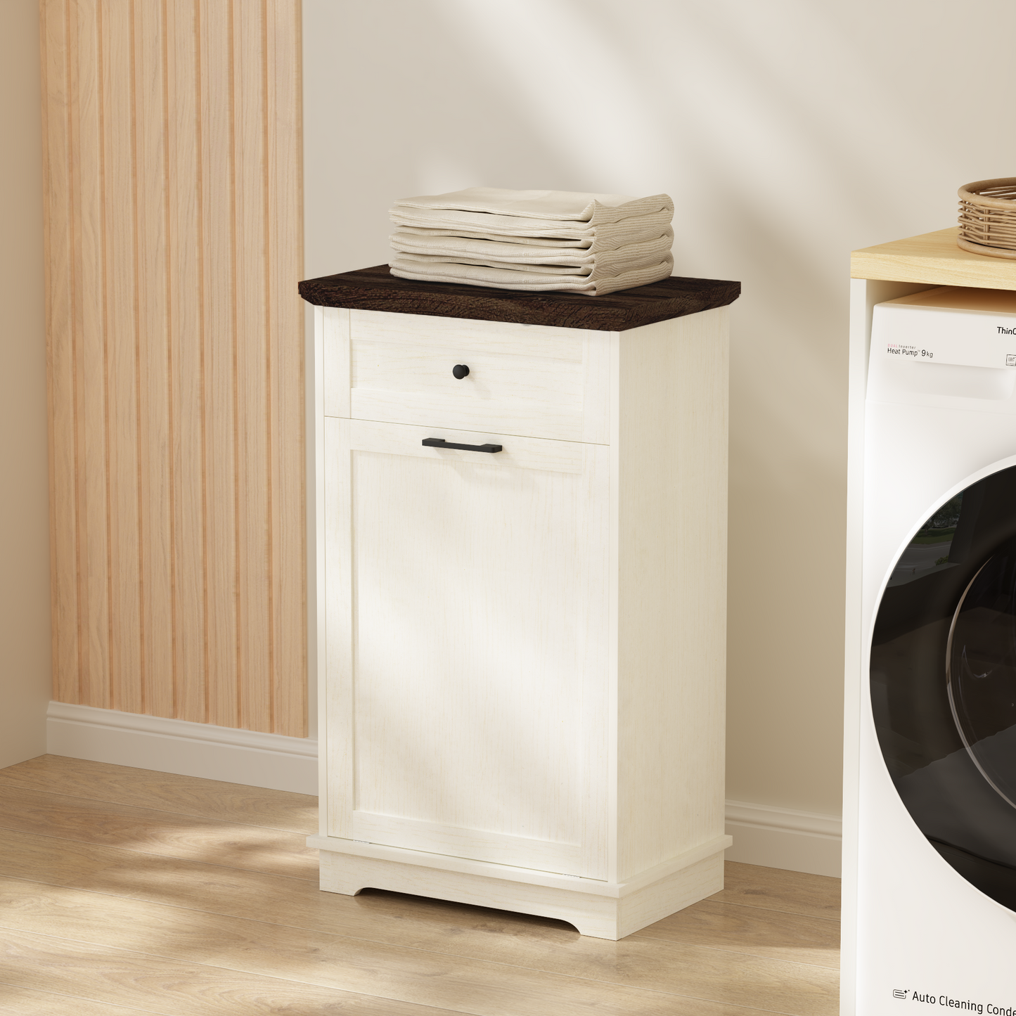 10 Gallon Tilt-Out Trash Cabinet - Antique White