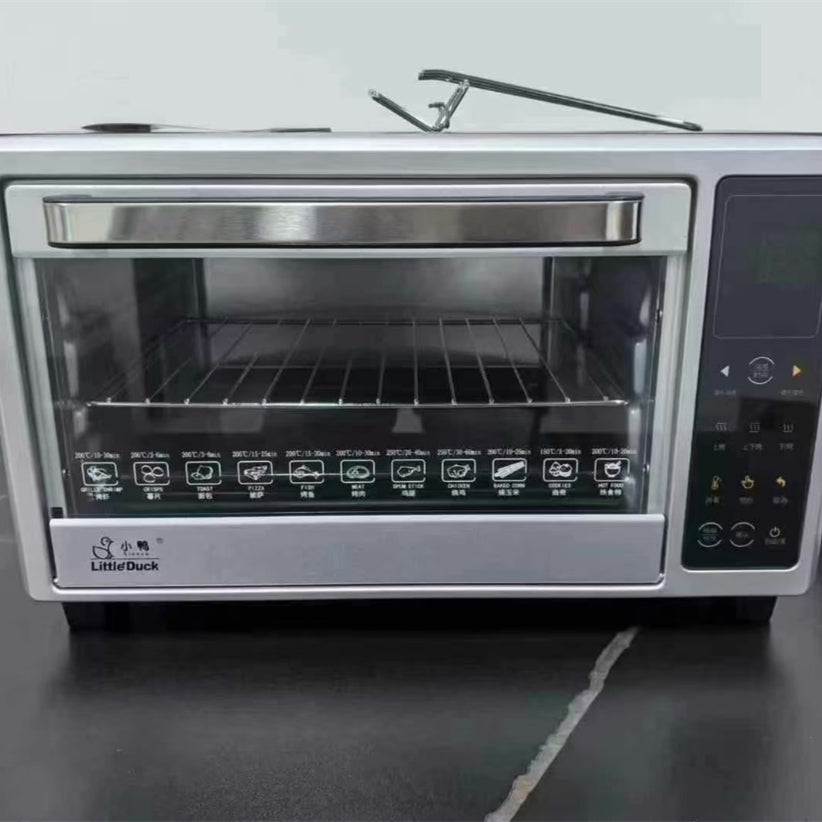 23L Oven with Electrical Outlet - Black, Compact Kitchen Appliance