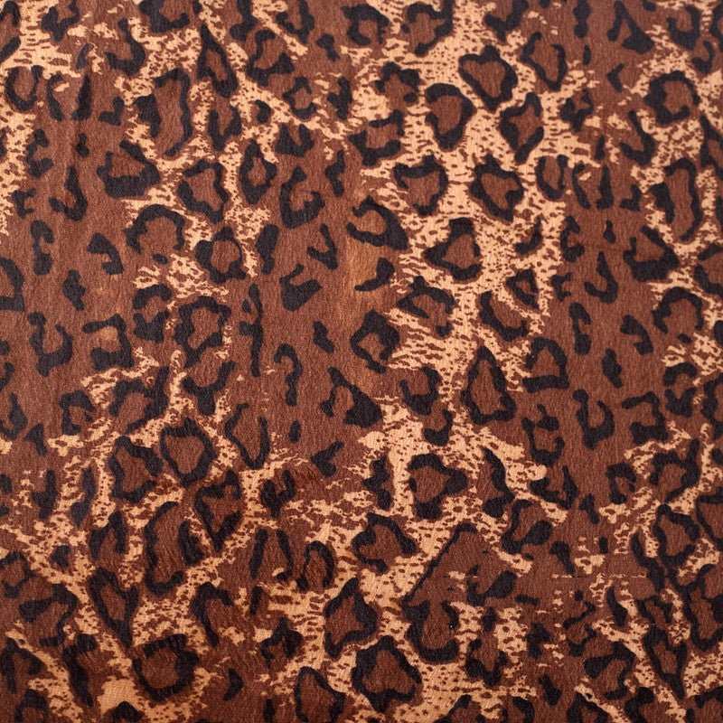 Short Plush Animal Print Fabric - Decorative Polyester Cloth for Sewing & Crafts