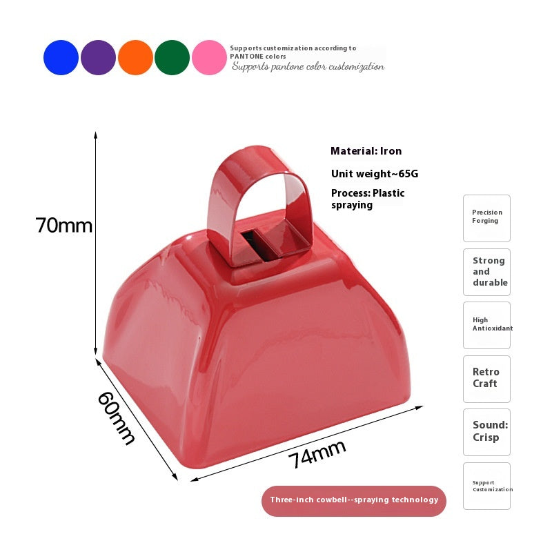 Three-Inch Cowbell Hand Bell for Crafts Home & Party Decorations