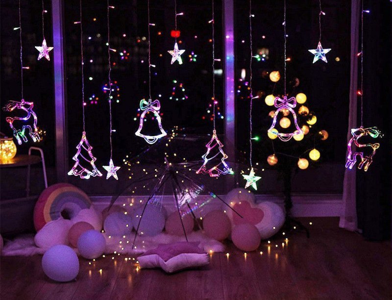 Christmas Pendant Night Light Waterproof String Light with Remote