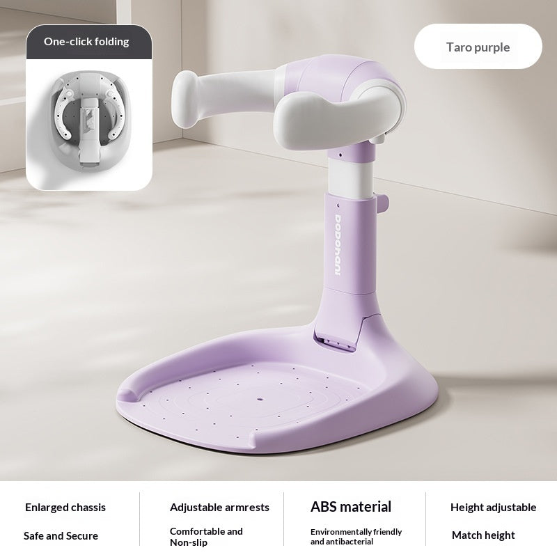 Foldable Baby Bathing Stand No Assembly Toddler Bathroom Storage