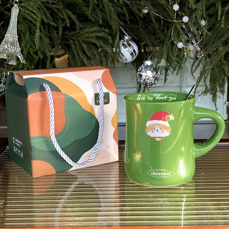 Christmas Pet Ceramic Mug Gift Set - Cute Holiday Water Cup with Gift Box