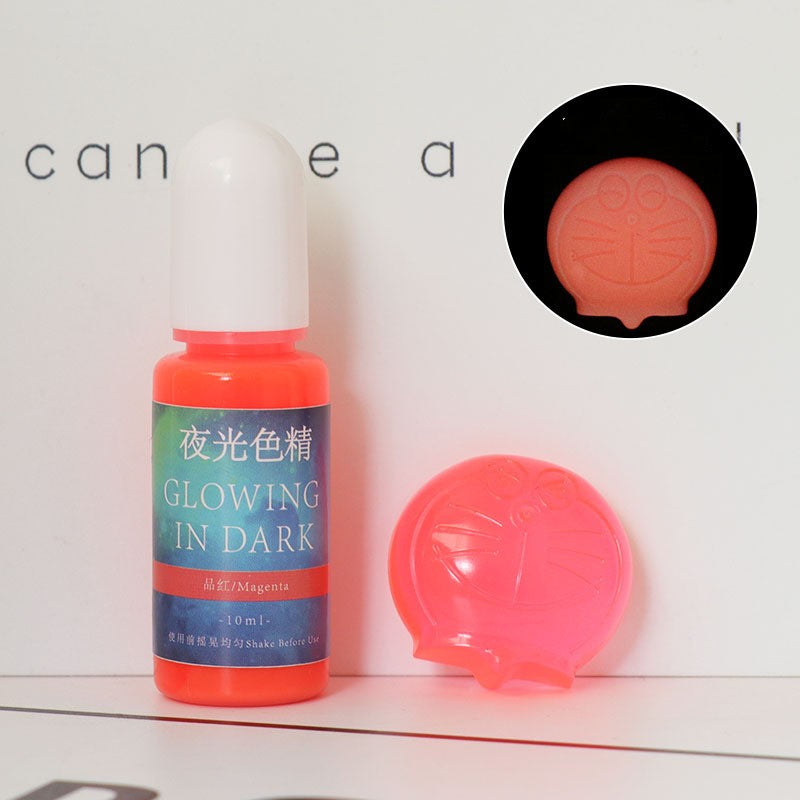 Luminous Resin Pigment for UV & Dark Glow Crafts - 20 Colors, 10ml