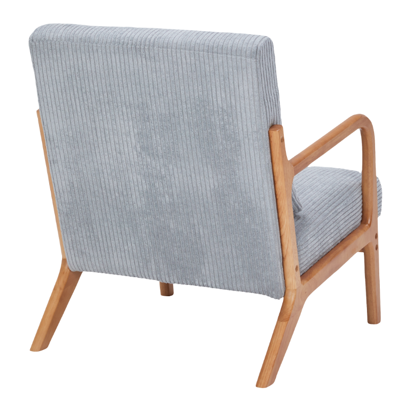 Mid-Century Modern Upholstered Accent Chair - Light Gray