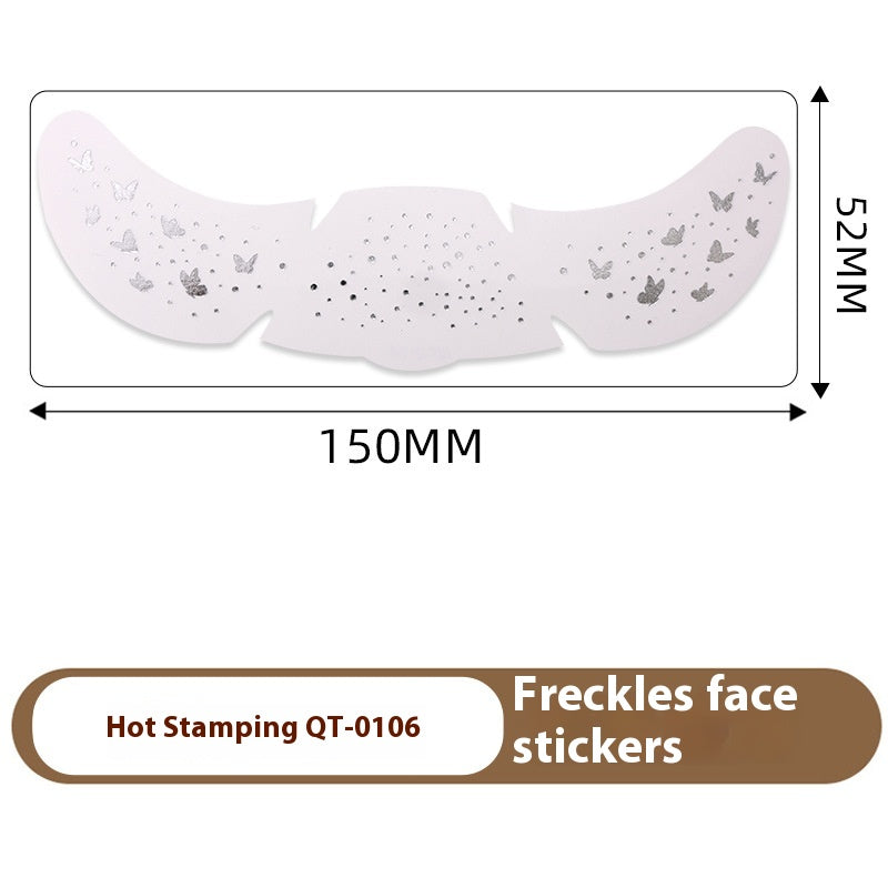 Freckle Tattoo Stickers Gold and Silver - Facial Skin Decor, 150x52mm, 1 or 6 Pcs