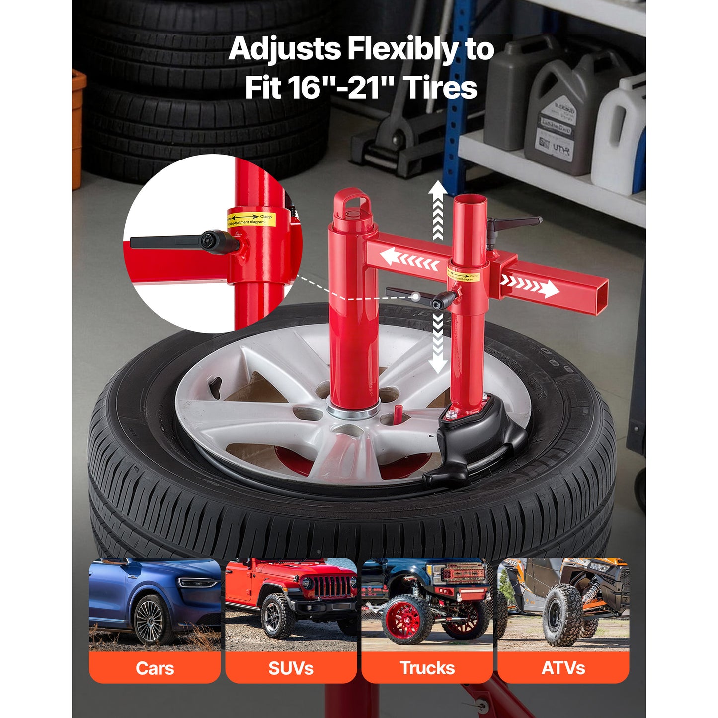 Heavy Duty Tire Changer Duck Head Kit for Cars, SUVs, Trucks, ATV - Mounting & Demounting Tool