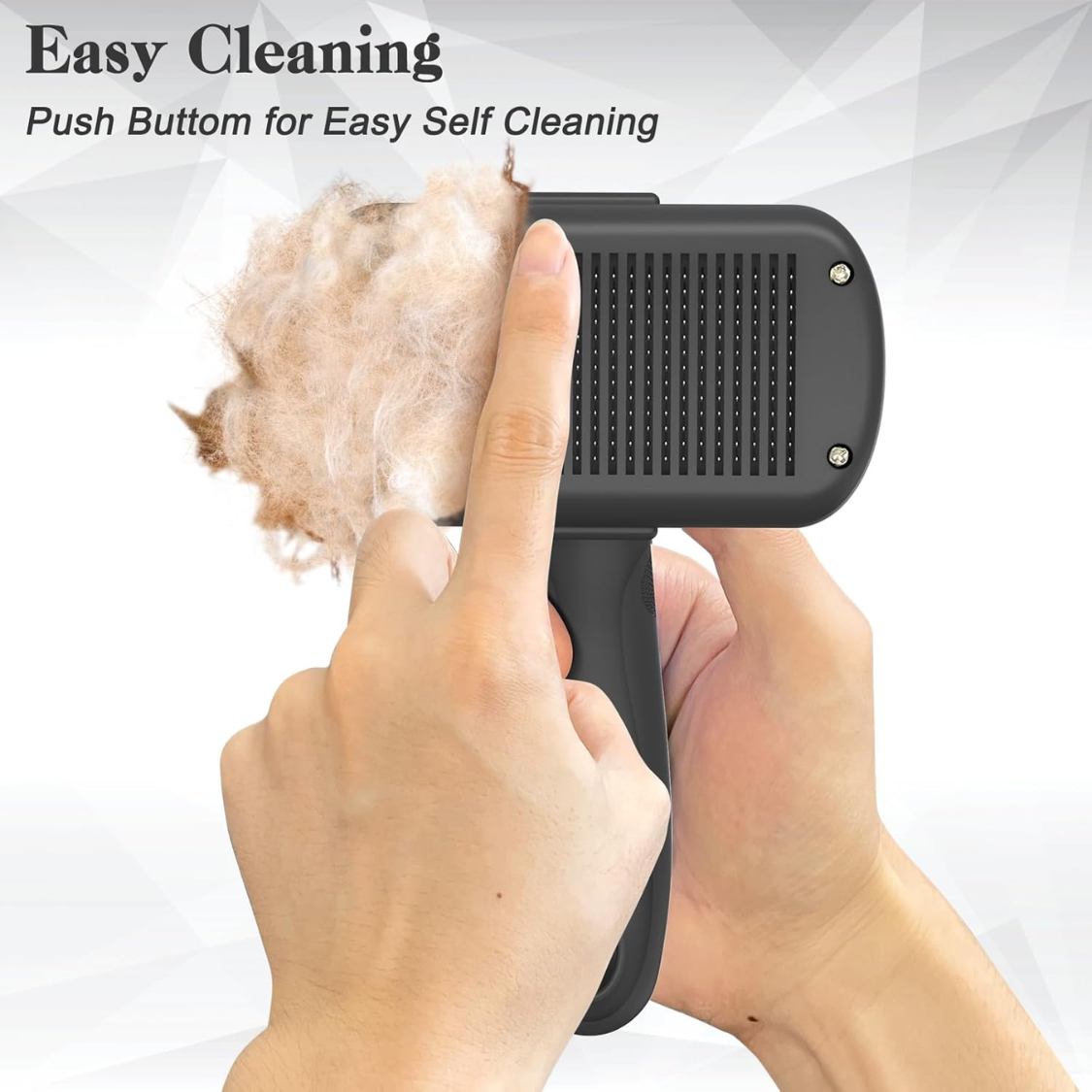 Self Cleaning Shedding Brush for Dogs Cats & Puppies Hair Removal Grooming Tool