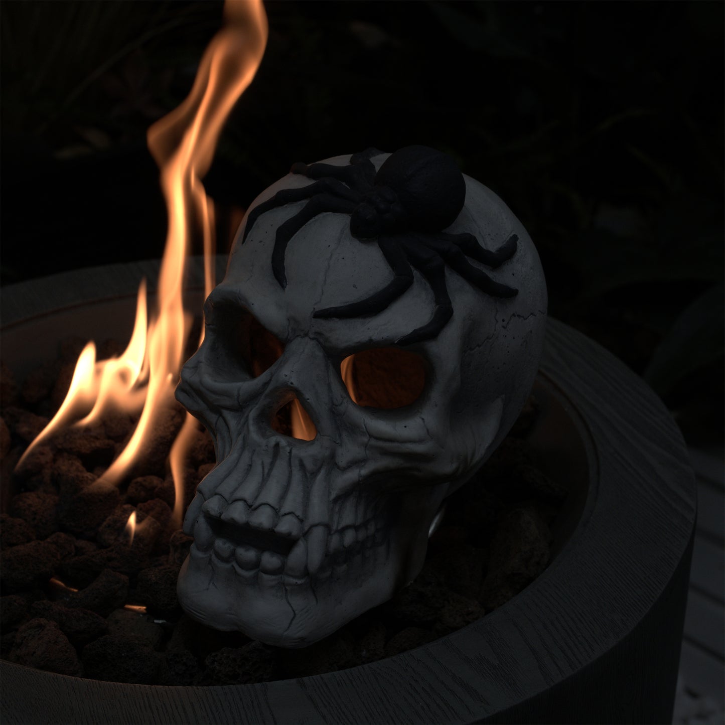 Demon Skull Halloween Decoration for Fireplaces and Fire Pits