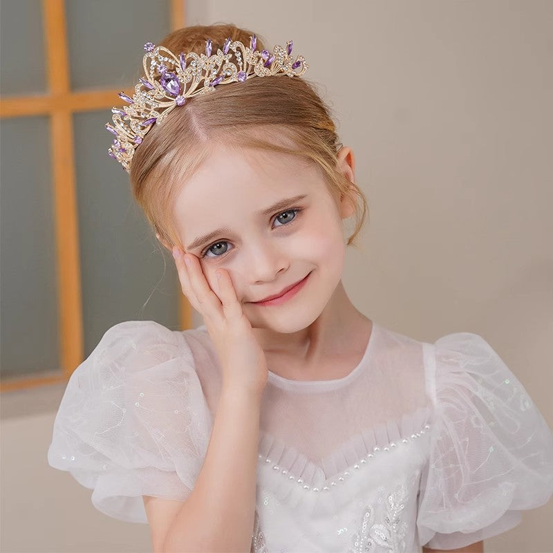 Children's Rhinestone Crown Headdress Hair Band