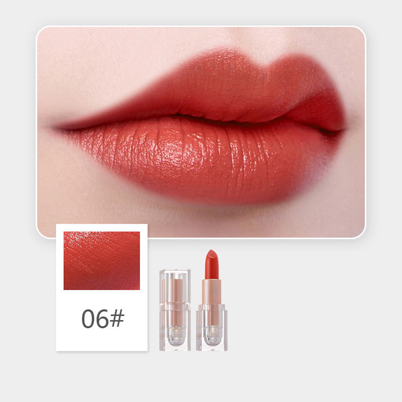 Matte Finish Crystal Square Tube Lipstick - Nourishing & Moisturizing