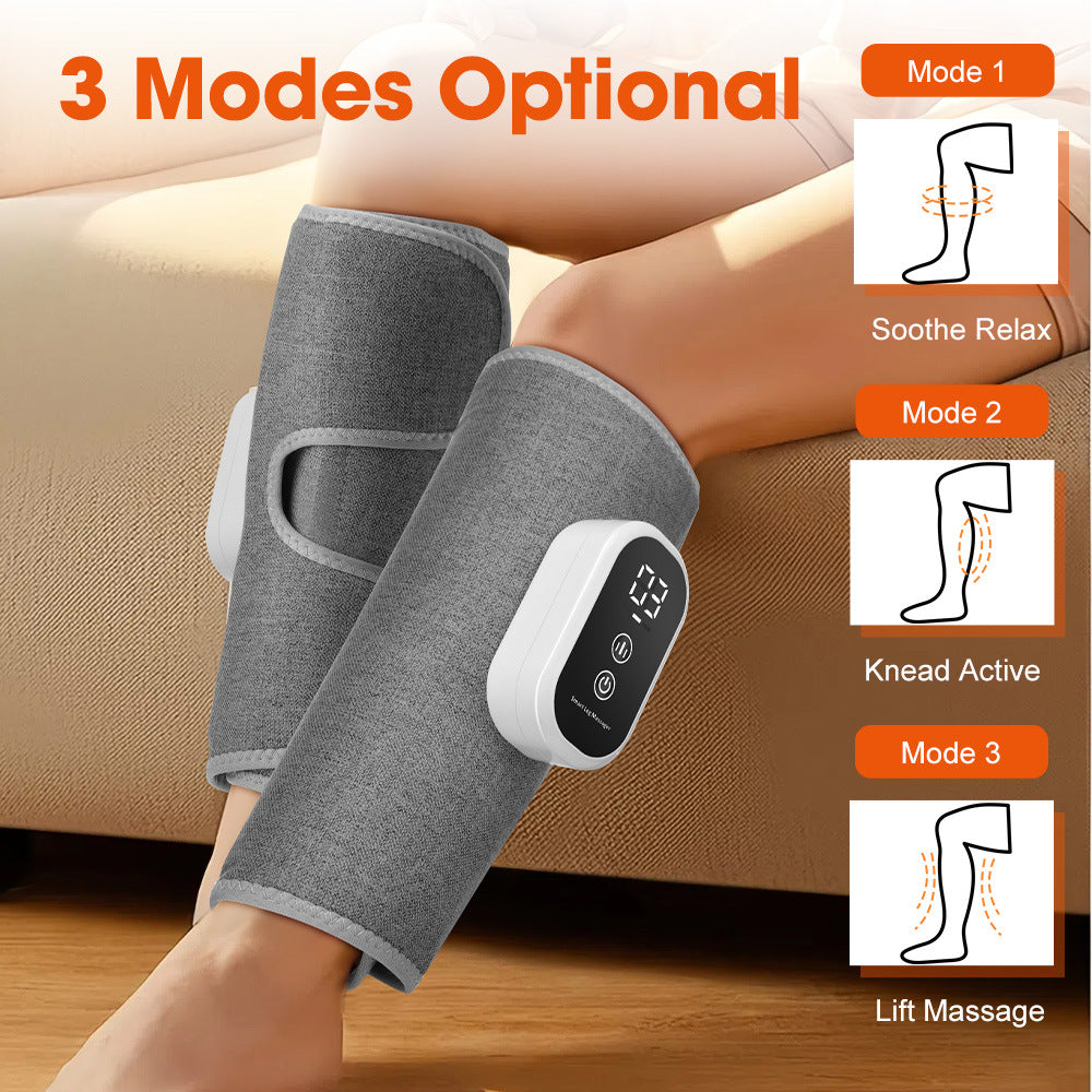 Electric Air Wave Leg Massager with Hot Compress & Adjustable Gears