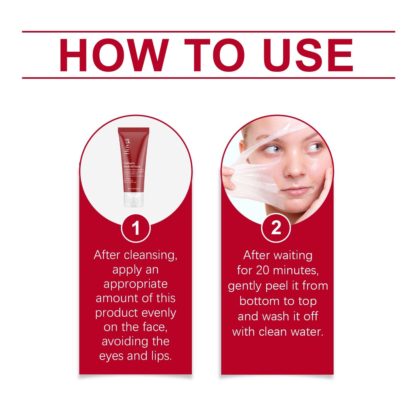 Collagen Peel-Off Facial Mask - Moisturizing, Firming & Hydrating Skin Care