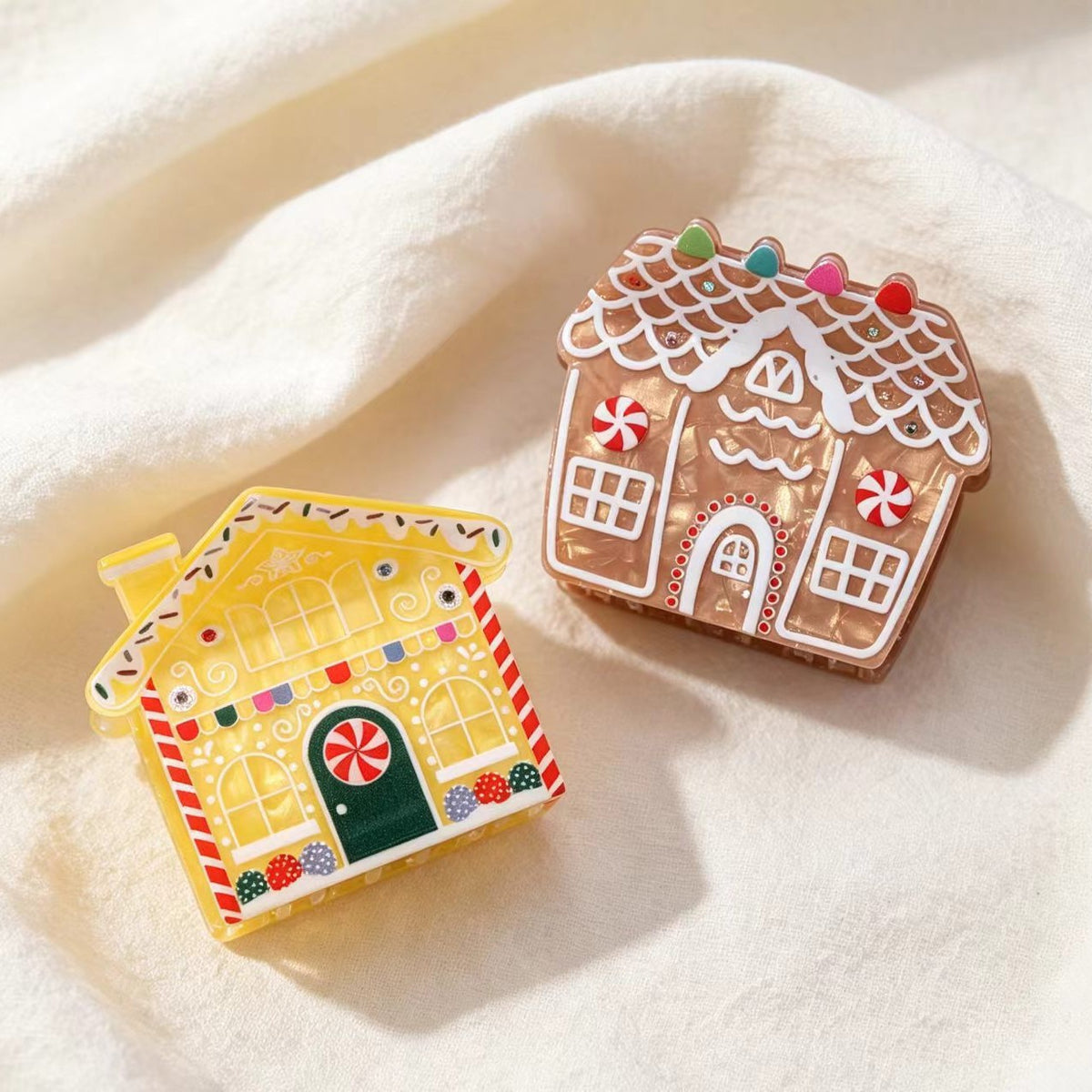 Christmas Gingerbread House Hair Clip
