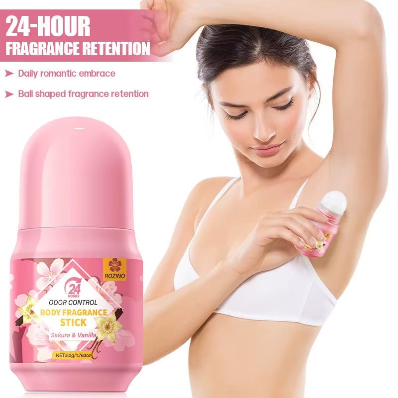 Long-Lasting Roll-On Antiperspirant Deodorant - 50g Portable Pink