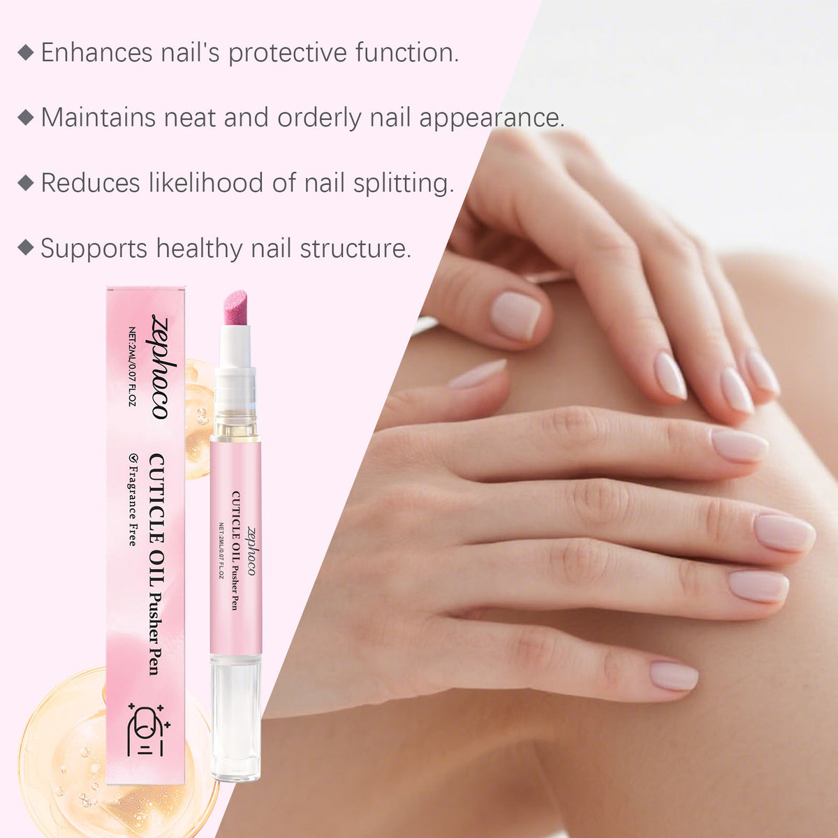 Nail Care Oil Pen for Cuticle Hydration and Nail Protection - 2ml