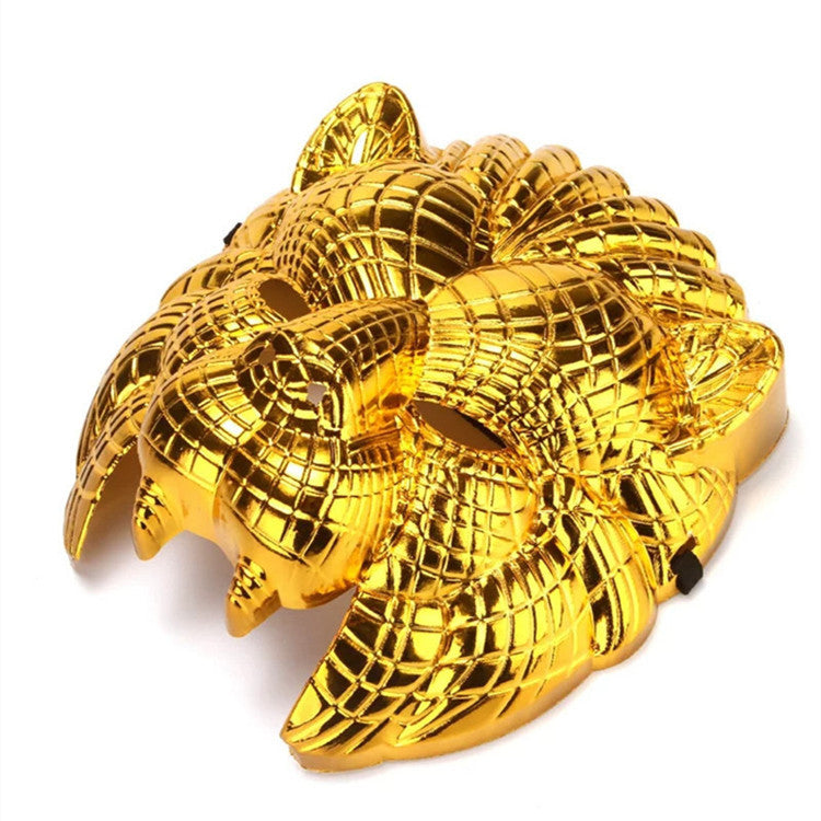 Golden Lion Head Halloween Costume Mask for Party and Role Play