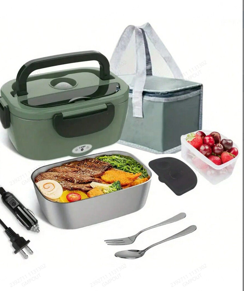 High-Power Electric Lunch Box with Detachable Stainless Steel Inner - 100W