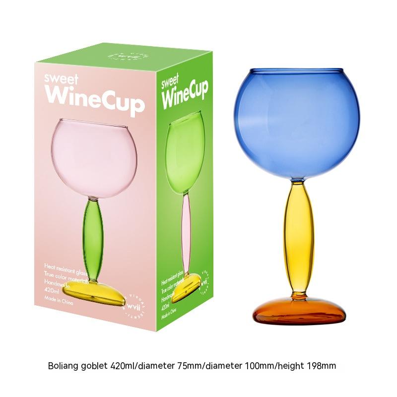 Borosilicate Handmade Red Wine Glass - Nordic Style, 260ml & 420ml Variants