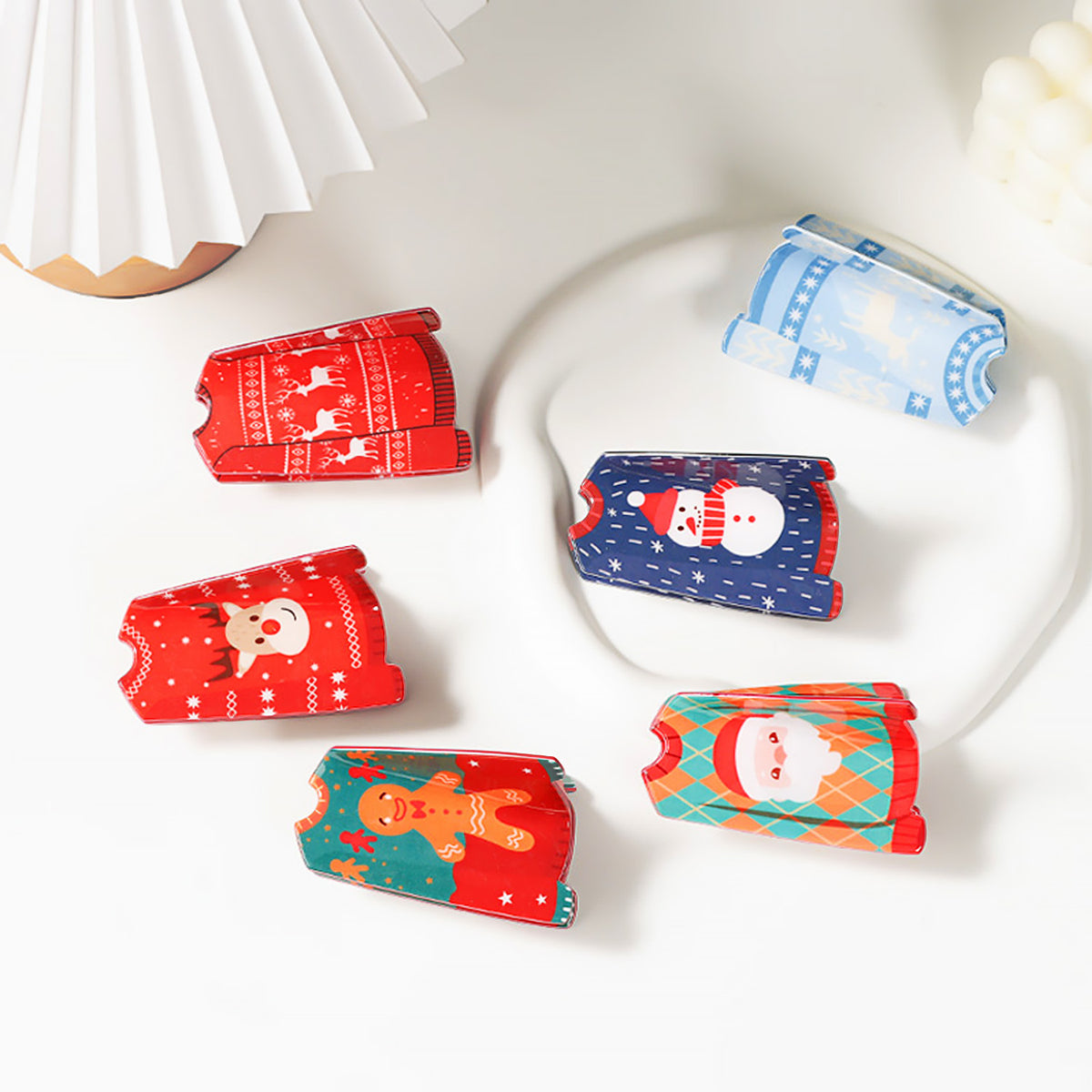 Christmas Hair Clip with Festive Designs
