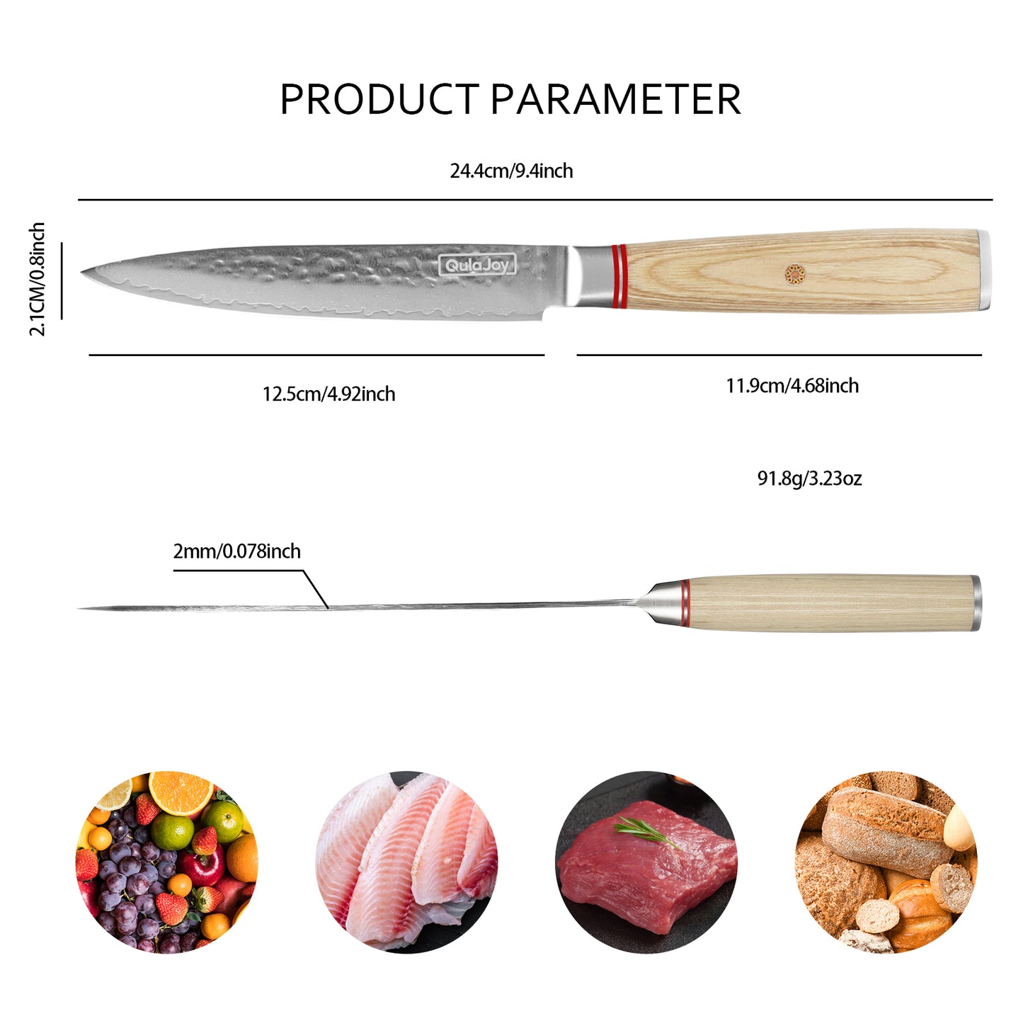 Professional 6.9 Inch Nakiri Knife - 67-Layers Damascus Steel