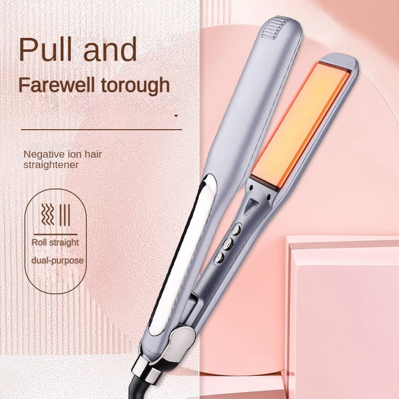 Professional Ceramic Hair Straightener - LCD Display & Ionic Frizz Control