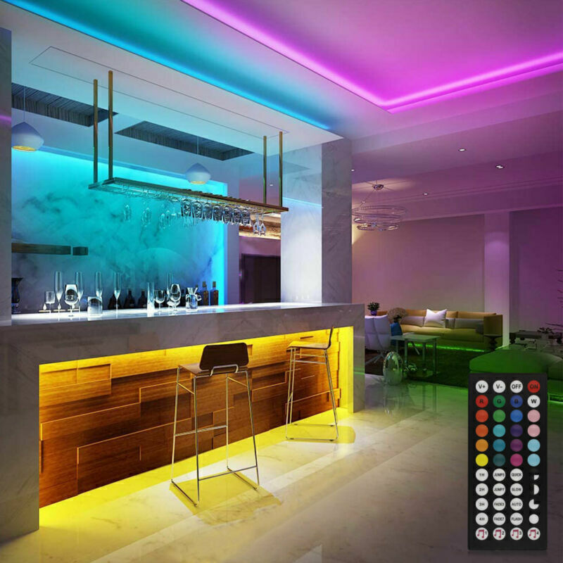 RGB LED Strip Lights Bluetooth Remote Control TV Backlighting 5-20m
