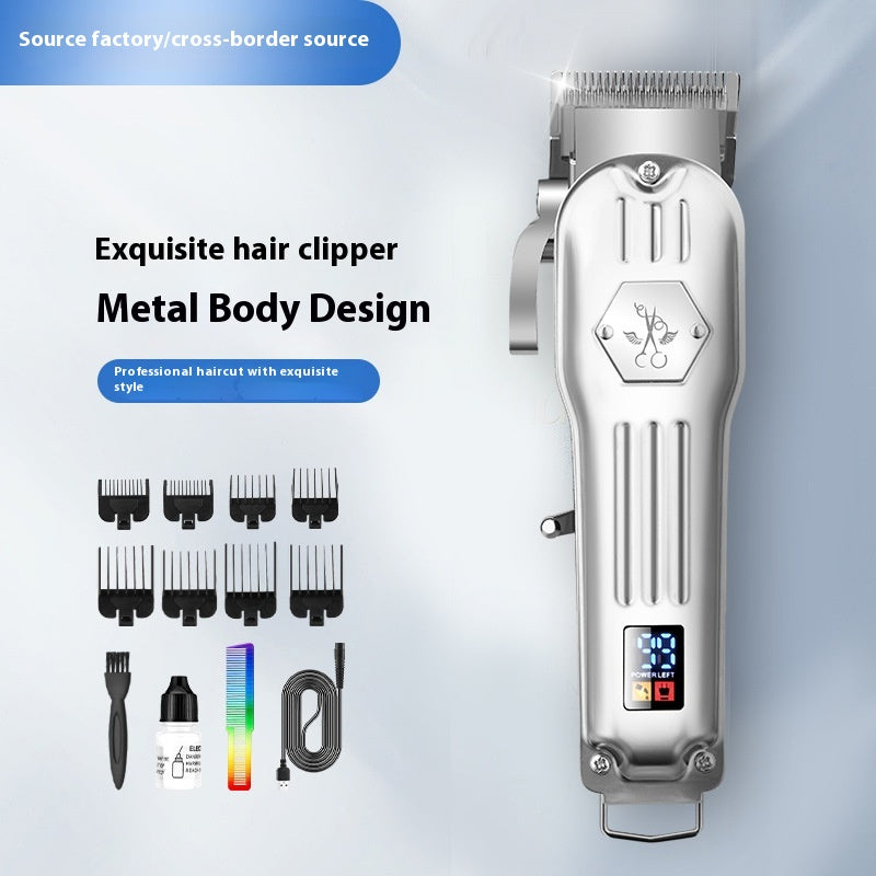 Rechargeable Electric Hair Clipper with 8 Limit Combs
