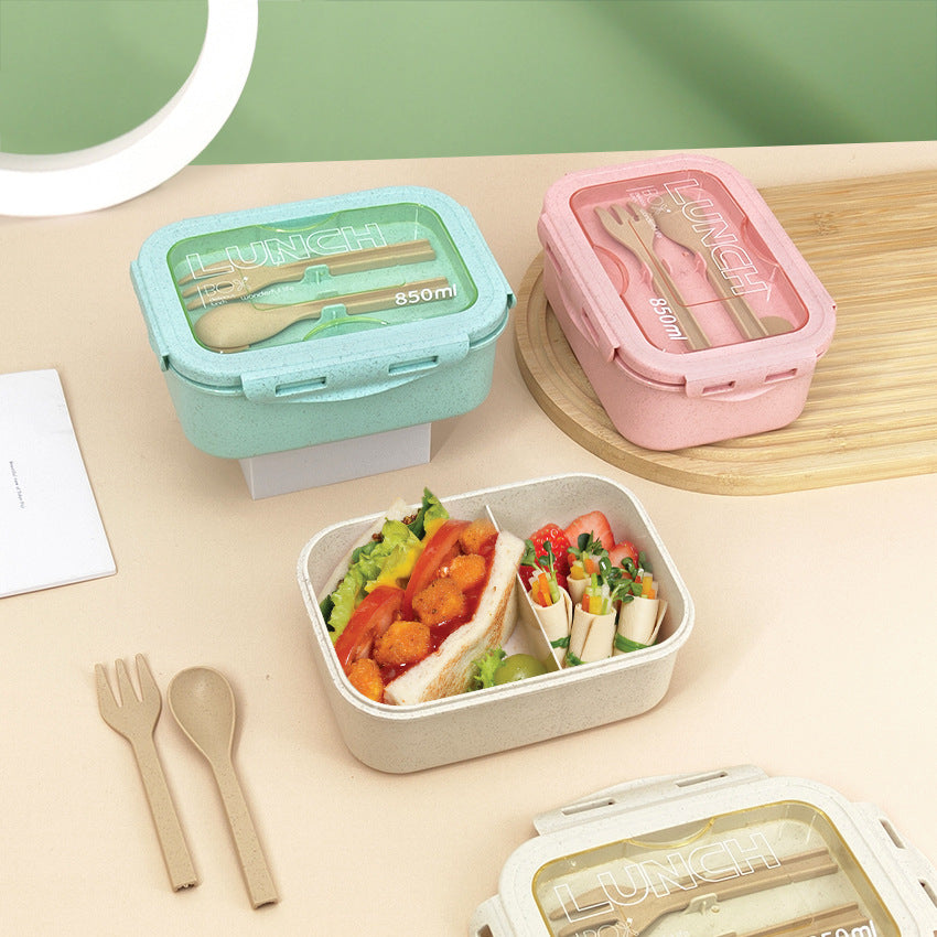 Wheat Straw Insulated Lunch Box - Eco-Friendly Student Food Container