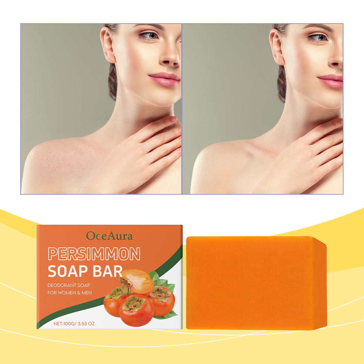 Persimmon Bath Soap - Exfoliating & Moisturizing 100g