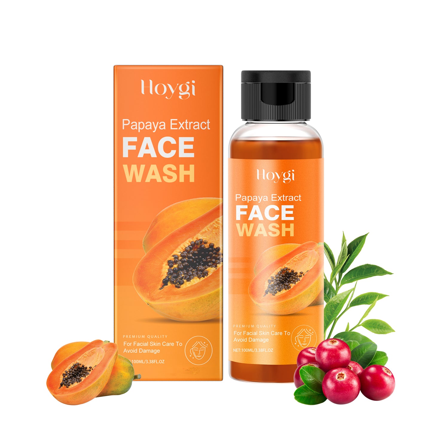 Papaya Face Wash - Gentle Moisturizing & Hydrating Facial Cleanser 100ml