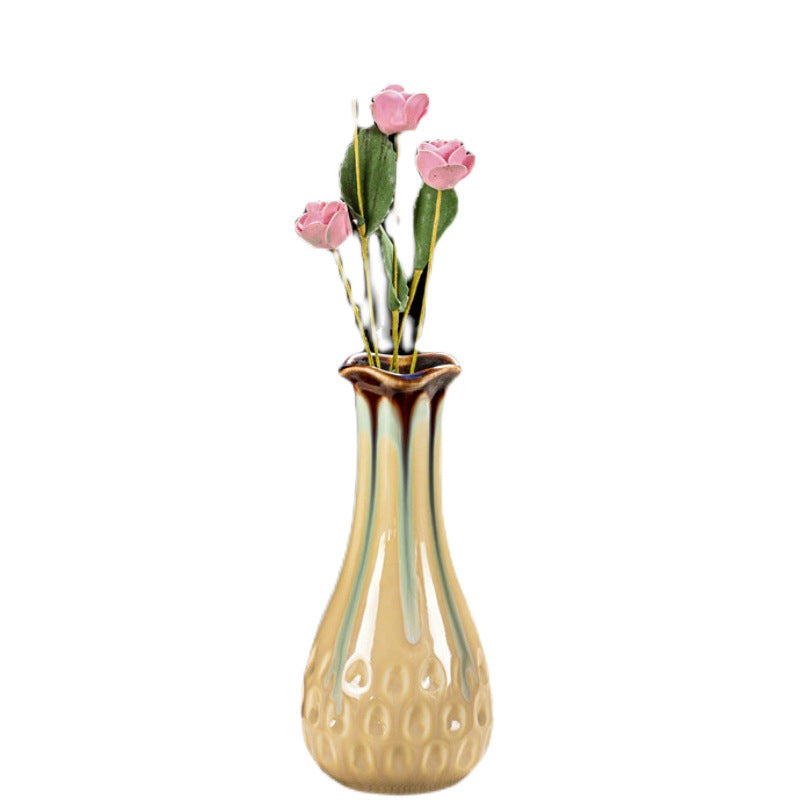 Guanyin Ceramic Vase for Home Decor Hydroponic Flower Display - Modern Minimalist