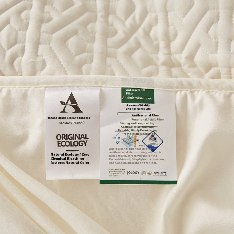 Quilted Fitted Bed Sheet with Antibacterial Fiber - Thick & Durable, 100x200cm