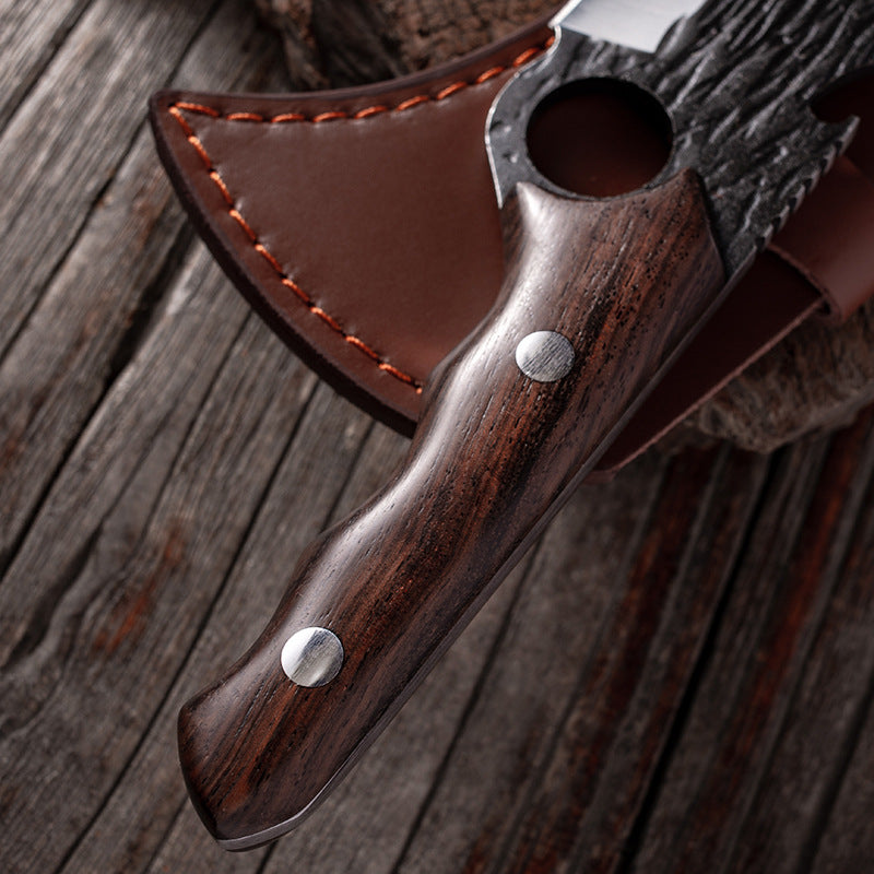 Outdoor Bone Chopping Hook Knife with Sheath - Portable Kitchen Tool