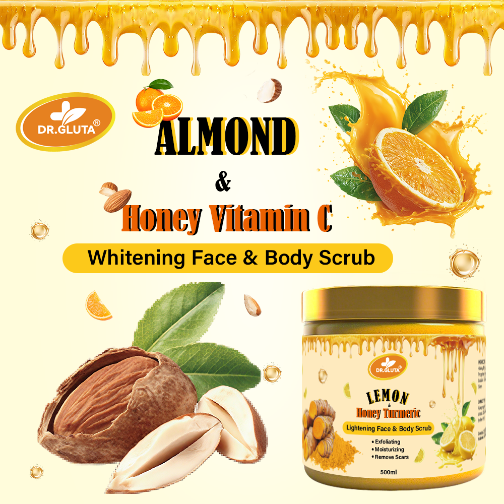 Vitamin C Body Scrub with Almond Oil - Brightening & Whitening 500ml